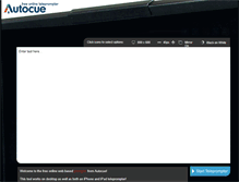 Tablet Screenshot of freeteleprompter.org